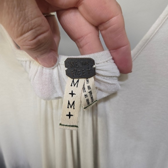 We The Free Shirt Tank Top Medium Sebastian Grey Ombre Tie Dye Oversized Slouchy - Picture 7 of 8